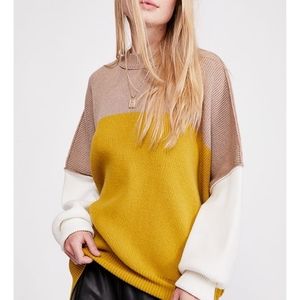 Free People “Easy Street Colour Block Sweater"